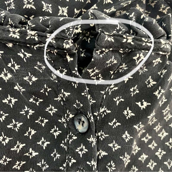 Cynthia Rowley 100% Silk Sleeveless Black sprint Flare Top Size Small ~ - Picture 4 of 4